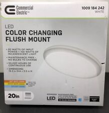 Commercial electric 564511111 20 in. LED Flush Mount Round Ceiling Light for Bed picture
