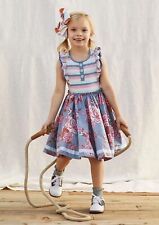 Matilda Jane Just Imagine Libby Girls’ Striped/Floral Dress Size  8 picture