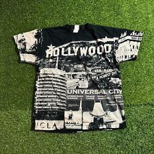 Vintage Hollywood Sign Shirt Mens XL AOP Graphic picture