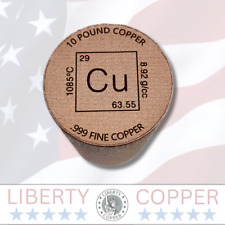 10 pound Elemental Cu .999 Fine Copper Bullion Rod 10 lb Blank on reverse picture