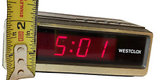 Vintage Westclox LED Alarm Clock 22648 Model Wood Grain Works/Tested picture