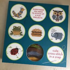 Miss Wooly’s Mini Cross Stitch Kit Cute Cross Stitch in a Snap + Hoop & Frame picture