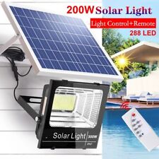 200W LED Solar Floodlight Panel Street Lights Outdoor Waterproof Remote Control picture