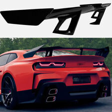 ZL1 1LE STYLE BIG REAR TRUNK SPOILER WING FOR 2016-2023 CHEVY CAMARO GLOSS BLACK picture