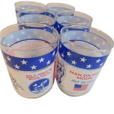 Libbey Glass Set of 6  NASA Apollo 11 Man on the Moon July 20, 1969 Vintage picture