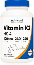 Nutricost Vitamin K2 (MK4) 100mcg, 240 Capsules - Gluten Free and Non-GMO picture