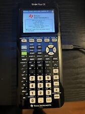 Texas Instruments TI-84 Plus CE Graphing Calculator - Black With Cover And Wire picture