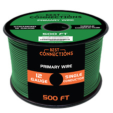 12 Gauge Car Audio Primary Wire (500ft–Green)– Remote, Power/Ground Electrical picture
