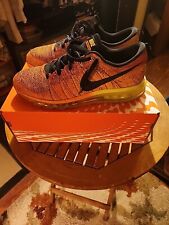 2014 Nike FlyKnit Air Max Fireberry Total Orange Volt Black 620469-801 Size 11 picture