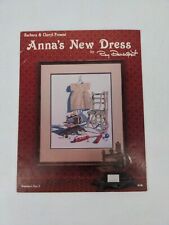 Vintage 1986 Anna's New Dress by Ray Davenport Cross Stitch Booklet Leaflet picture