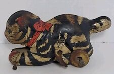 Vintage J Chein Cat Chasing Ball Tin Toy Collectible Old Wind Up  picture