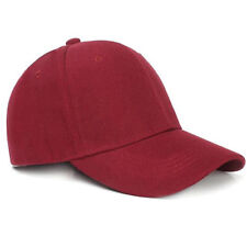 Wholesale Unisex Plain Baseball Cap Solid Color Hat Adjustable Wool Hook & Loop  picture
