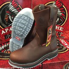 MEN'S WORK BOOTS PATRON GENUINE LEATHER BROWN ICE COLOR SOLES OIL SAFETY #602 picture