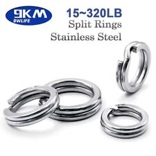 50~100Pcs Fishing Split Rings Stainless Steel Saltwater Treble Hooks Connector picture