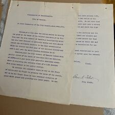 Antique 1901 Taunton MA Council Resolution on President McKinley Assassination picture