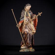 Saint Francis Xavier Wooden Sculpture | Antique Franciscus Xaverius Statue 18”_ picture