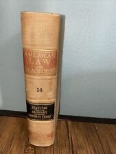 american law and procedure 1921 OVER 100 years old Glossary / Statutes picture