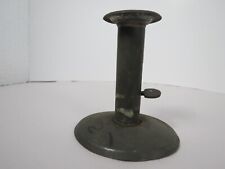 EARLY PRIMITIVE ANTIQUE TIN PUSH UP CANDLESTICK  WORKS picture