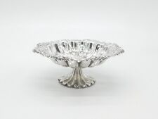 Edwardian Sterling Silver Floral Pierced Floral Tazza Dish 1903 Birmingham picture