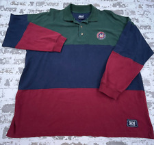 Vintage Notre Dame Fighting Irish Polo Shirt Men XL Red Green Blue Rugby 90s USA picture