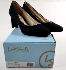 LifeStride Women's Size 6.5M Black Microsuede Gigi Pump High Heel Shoes picture