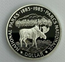 1985 CANADA NATIONAL PARKS CENTENNIAL PROOF SILVER DOLLAR COIN picture