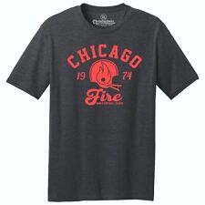 Chicago Fire 1974 WFL Football TRI-BLEND Tee Shirt - Bears, Cubs, Bulls picture