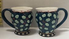 Mary Engelbreit ME Ink Miche & Company   2 Christmas  Mugs  Cups  10 Oz HTF picture
