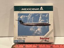 1:500 Herpa Mexicana Airlines US Airways Fokker 100 Scale Model Die Toy Mexico picture
