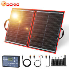 Dokio 100W 12V Portable Solar Panel Kit for Cell Phone/Power station/Camping/RV picture