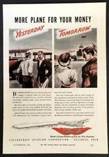 TAYLORCRAFT 1944 WWII AD *More Plane For Your Money* Yesterday & Tomorrow picture