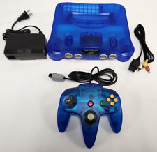 N64 Vintage 90s Funtastic Translucent BLUE Nintendo-64 Gaming Console System A picture