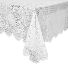 White Lace Tablecloth for Rectangular Tables, Vintage Style for Wedding, 60x97