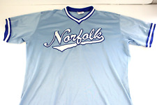Rawlings Norfolk Tides #9 Jersey Sz 48 Blue Minor League Baseball Autographed picture