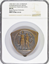 1904 MO H-30-110 BRONZE COMMEMORATIVE MEDAL LOUISIANA PURCHASE EXPO NGC MS 66 picture