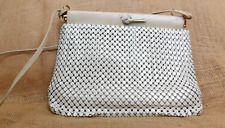VTG  Whiting and Davis Off White Metal Mesh Shoulder Bag Evening Purse 1960's picture