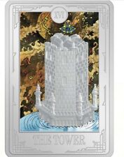 2024 Niue Tarot Card XVI. The Tower 1 oz Silver Colorized Proof Coin picture