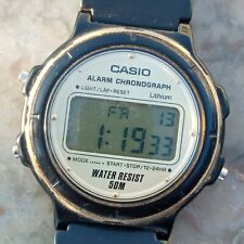Casio W-76 Vintage Japan Digital Alarm Chronograph Water Resist 50m LCD Watch picture