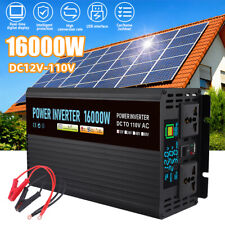 16000W Car Power Inverter DC 12V To AC 110V Pure Sine Wave Solar Converter LCD picture