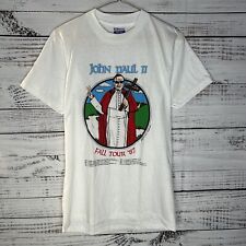 Vintage 80s Pope John Paul II US Tour Visit 1987 Single Stitch T-Shirt Small picture
