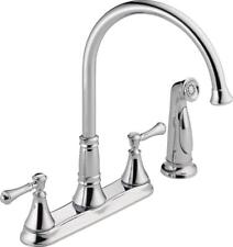 Delta Cassidy  Two Handle Kitchen Faucet w/ Spray Chrome -Certified Refurbished picture