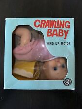 Vintage Trademark Modern Toys Wind-Up Waddling Baby Toy Crawling Baby w/ Box picture