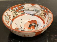 Fine Japanese Imari Porcelain Bowl with Landscape and Figures Decoration picture