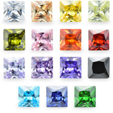 50pcs 2x2mm~15x15mm Square colors Loose Cubic Zirconia AAAAA CZ Stone Gemstone picture
