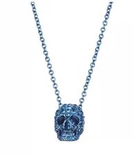 Simply Vera Vera Wang Women's Blue Skull Pendant Necklace-NWT picture