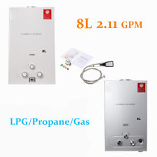 8L 2.11 GPM LPG Propane Gas Instant Hot Water Heater Camping Outdoor w/ Shower picture