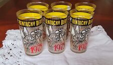 Set of 6 Vintage 1975 Kentucky Derby Churchill Downs Louisville Kentucky Glasses picture