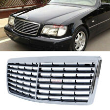 For Mercedes Benz W140 S-Class 1994-1998 Black Chrome Front Bumper Grill Grille picture