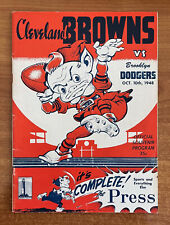 1948 BROOKLYN DODGERS @ CLEVELAND BROWNS AAFC AFL NFL FOOTBALL PROGRAM - Oct 10 picture