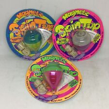 (Lot Of 3)Vint 1990’s Moose’s Amazing Magnetic Spin Top Complete 1st Series NOS picture